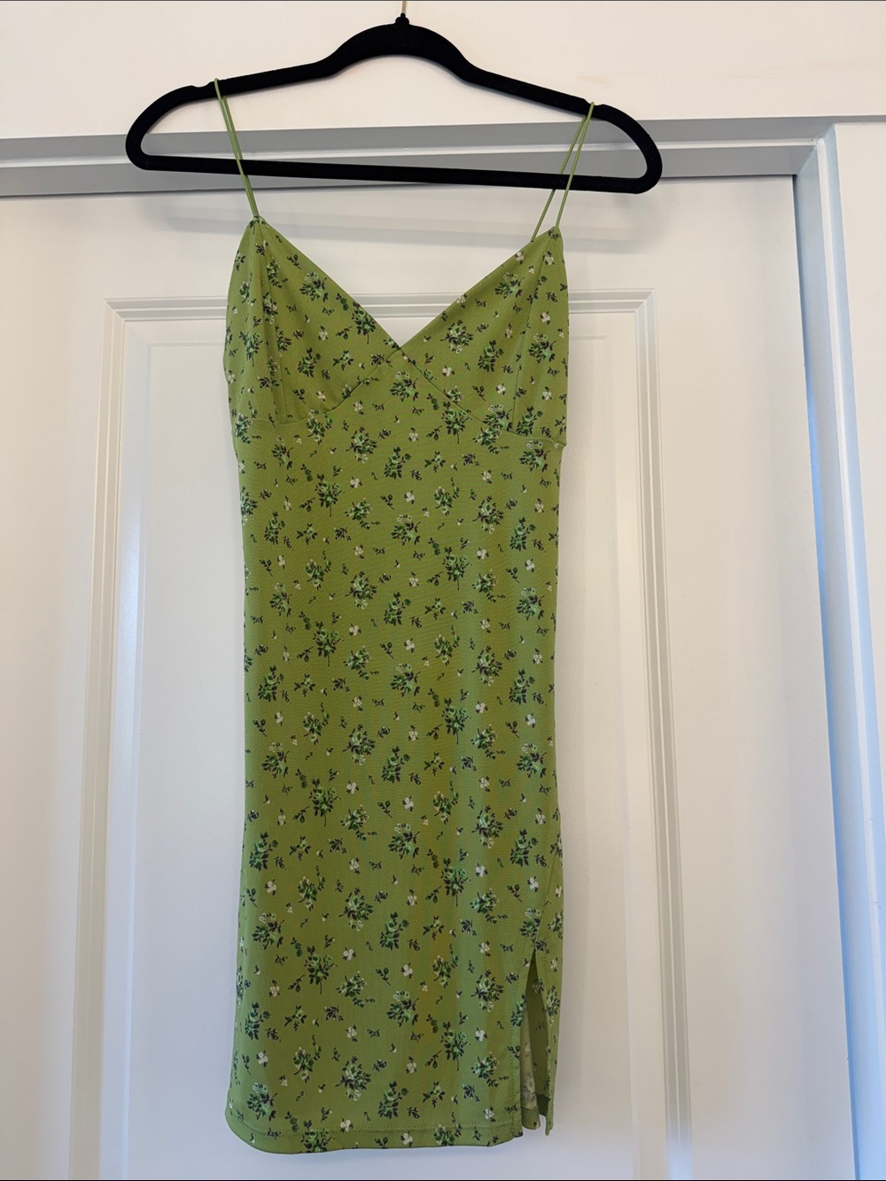 Lovely Day Green Floral Mini Slip Dress